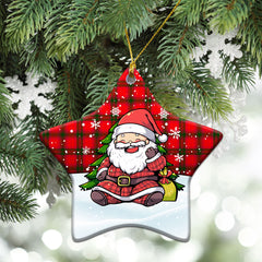 MacNab Modern Tartan Christmas Ceramic Ornament - Scottish Santa Style