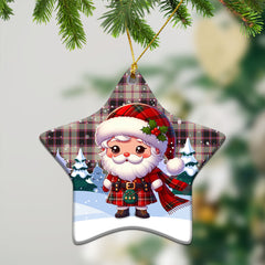 MacPherson Hunting Ancient Tartan Christmas Ceramic Ornament - Santa Claus In Kilt Style