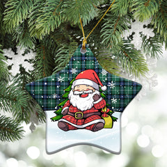 McDonald of the Isles Hunting Ancient Tartan Christmas Ceramic Ornament - Scottish Santa Style