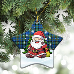 McLeod of Harris Ancient Tartan Christmas Ceramic Ornament - Scottish Santa Style