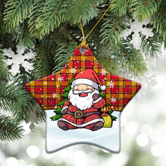 Scrymgeour Tartan Christmas Ceramic Ornament - Scottish Santa Style