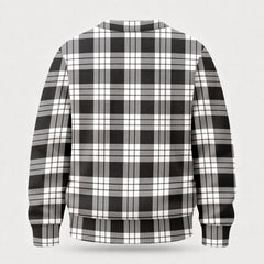 MacFarlane Black - White Tartan Crest Sweater