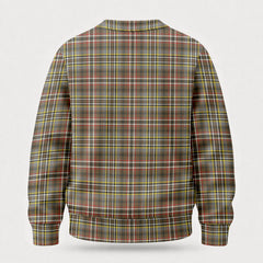 Scott Green Weathered Tartan Crest Sweater