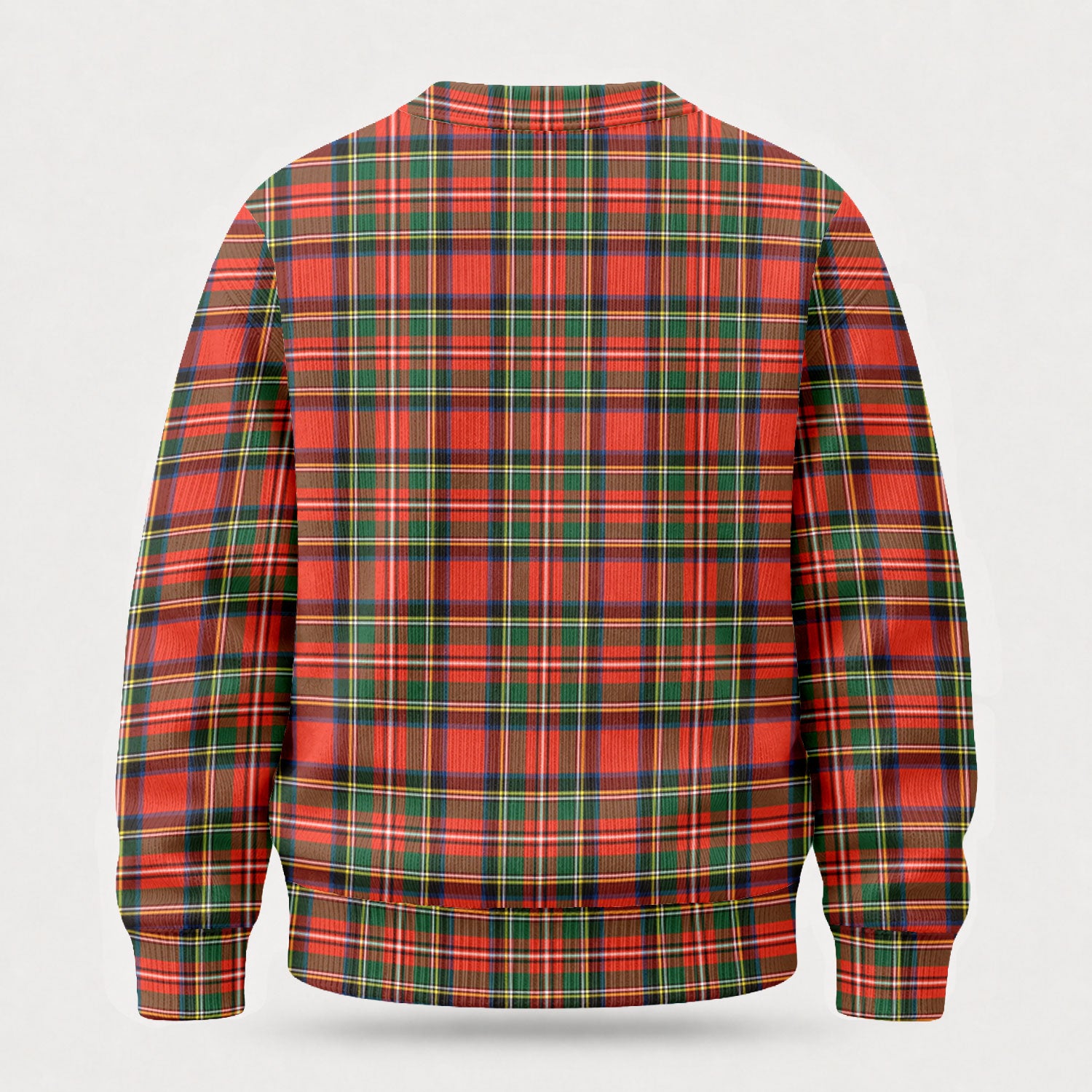 Stewart Royal Modern Tartan Crest Sweater