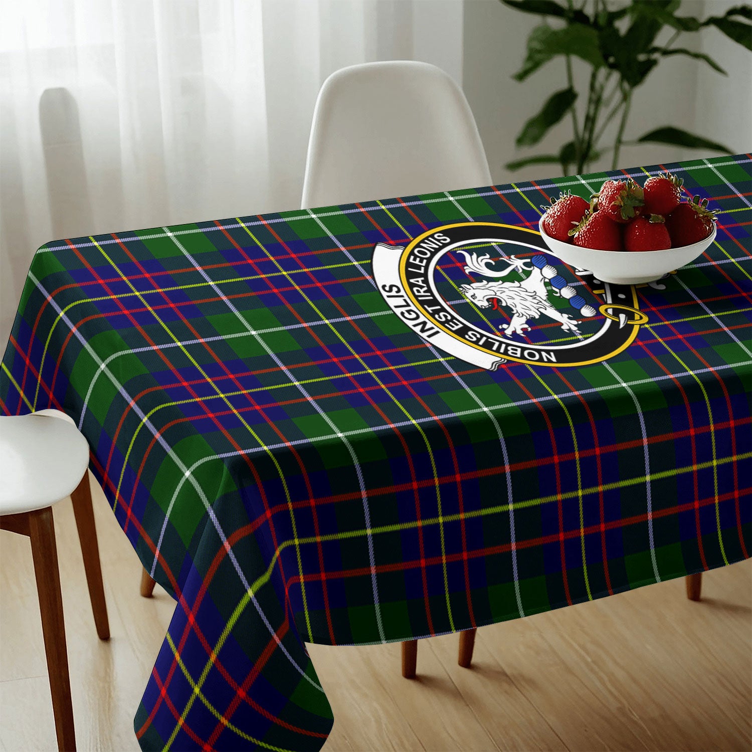 Inglis Modern Tartan Crest Tablecloth