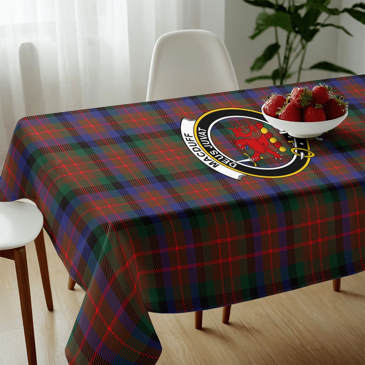 MacDuff Hunting Modern Tartan Crest Tablecloth