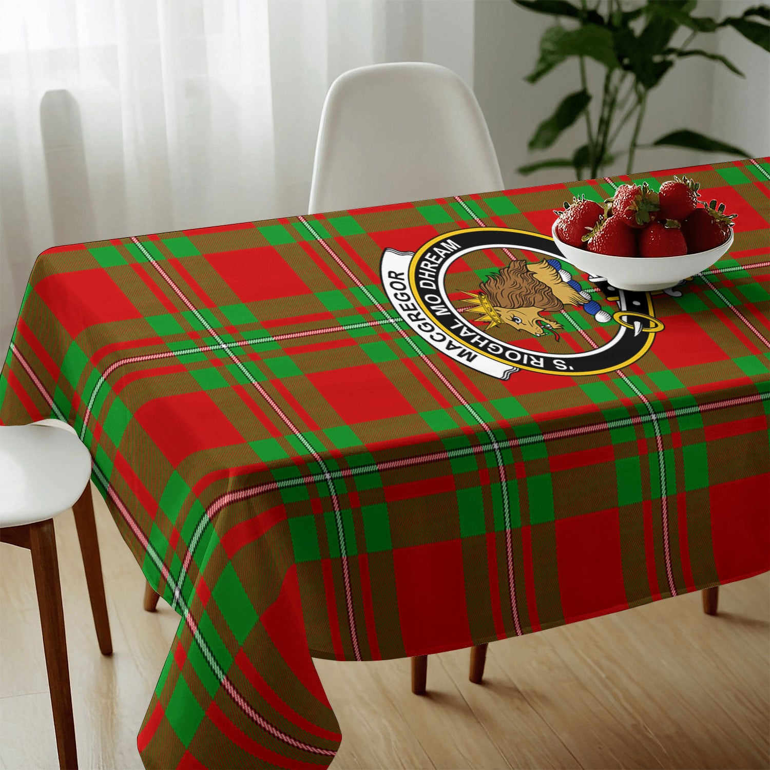 MacGregor Modern Tartan Crest Tablecloth