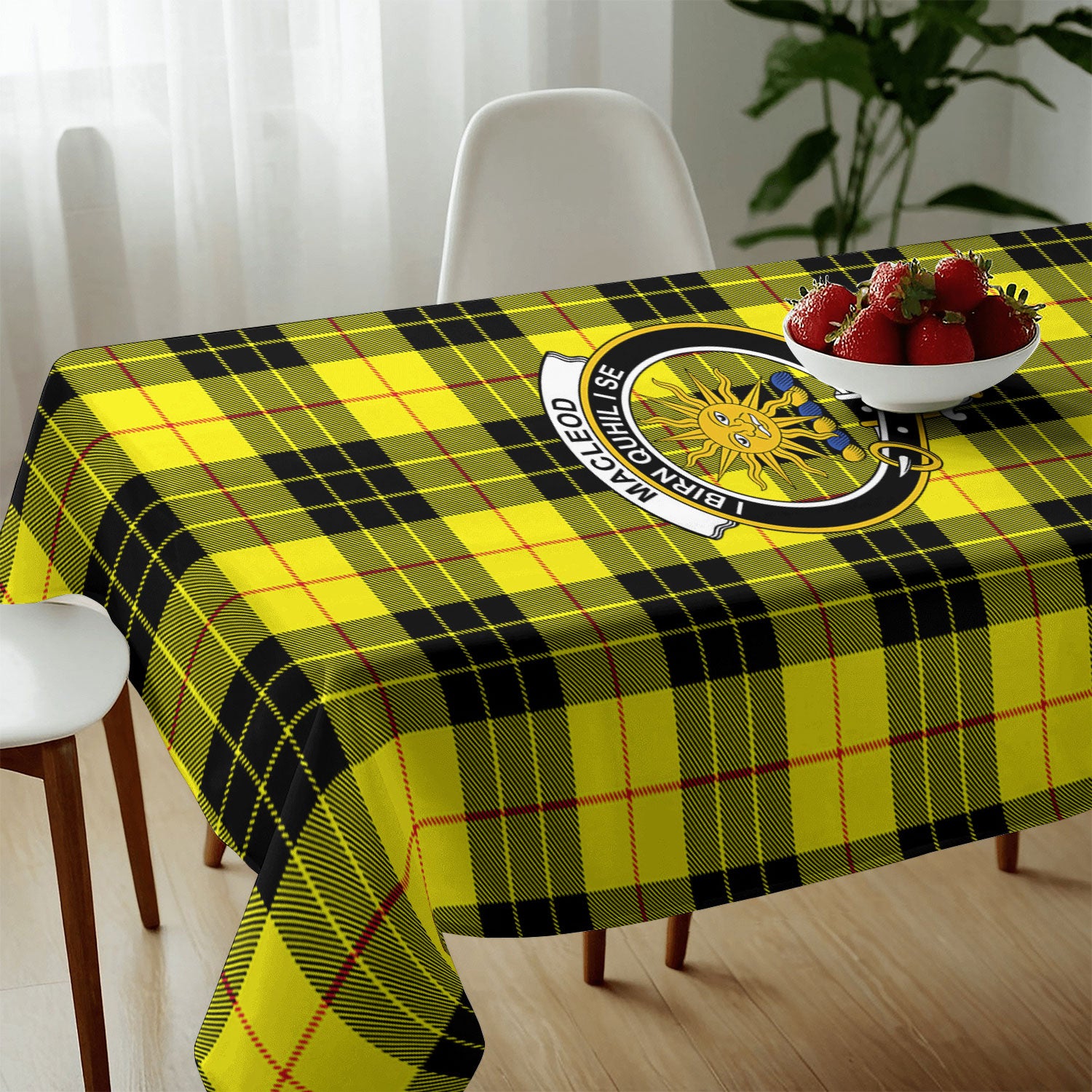 MacLeod of Lewis Modern Tartan Crest Tablecloth