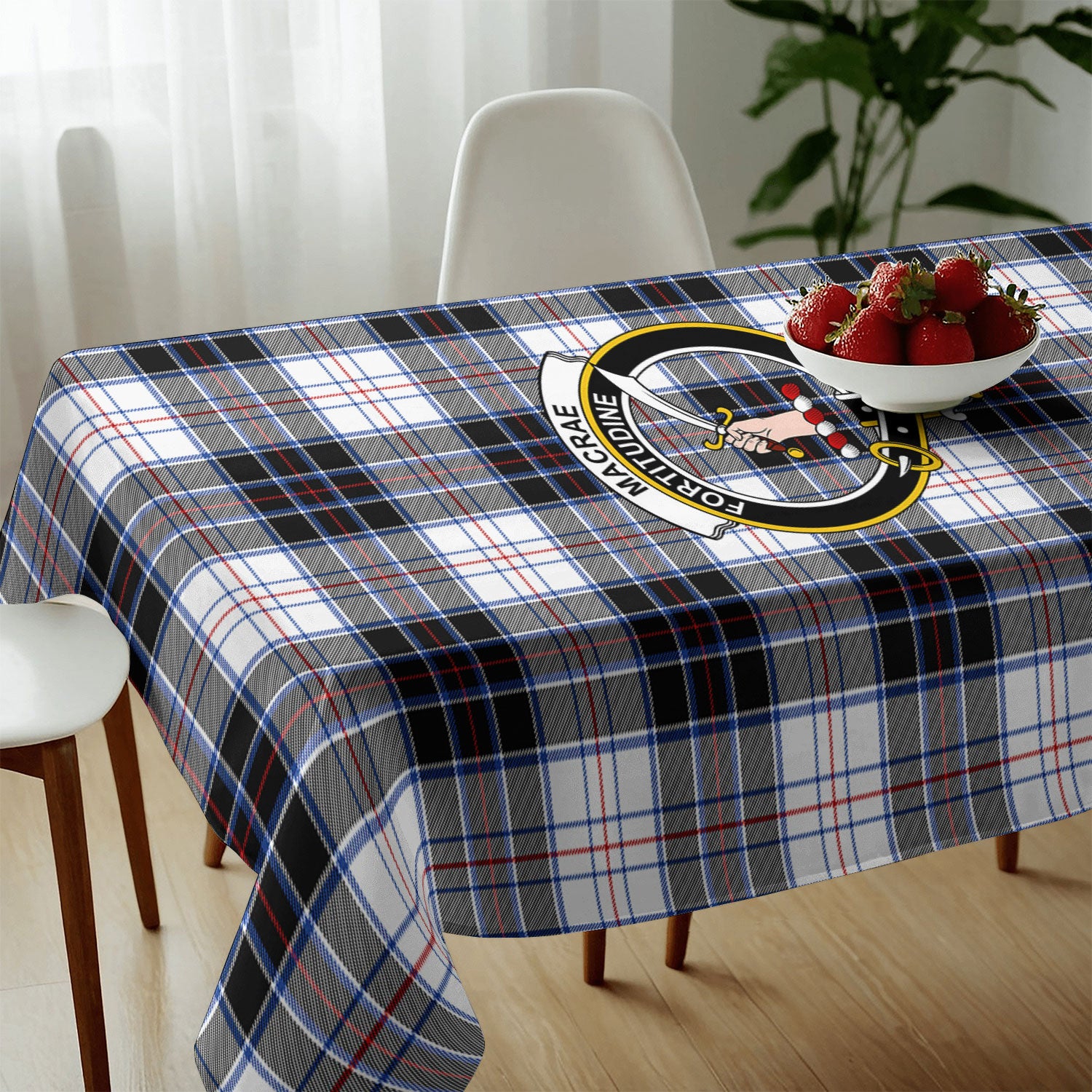 MacRae Dress Modern Tartan Crest Tablecloth