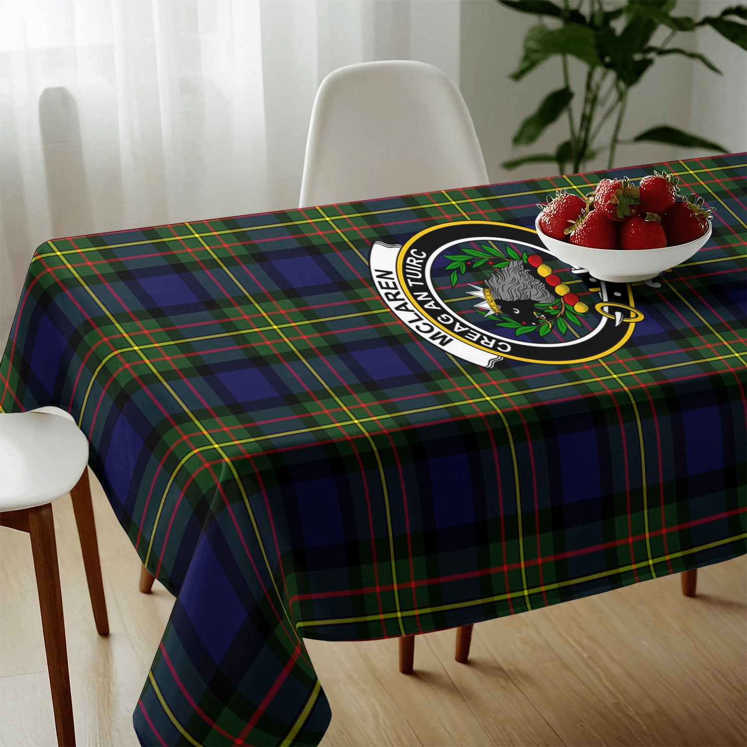 McLaren Modern Tartan Crest Tablecloth