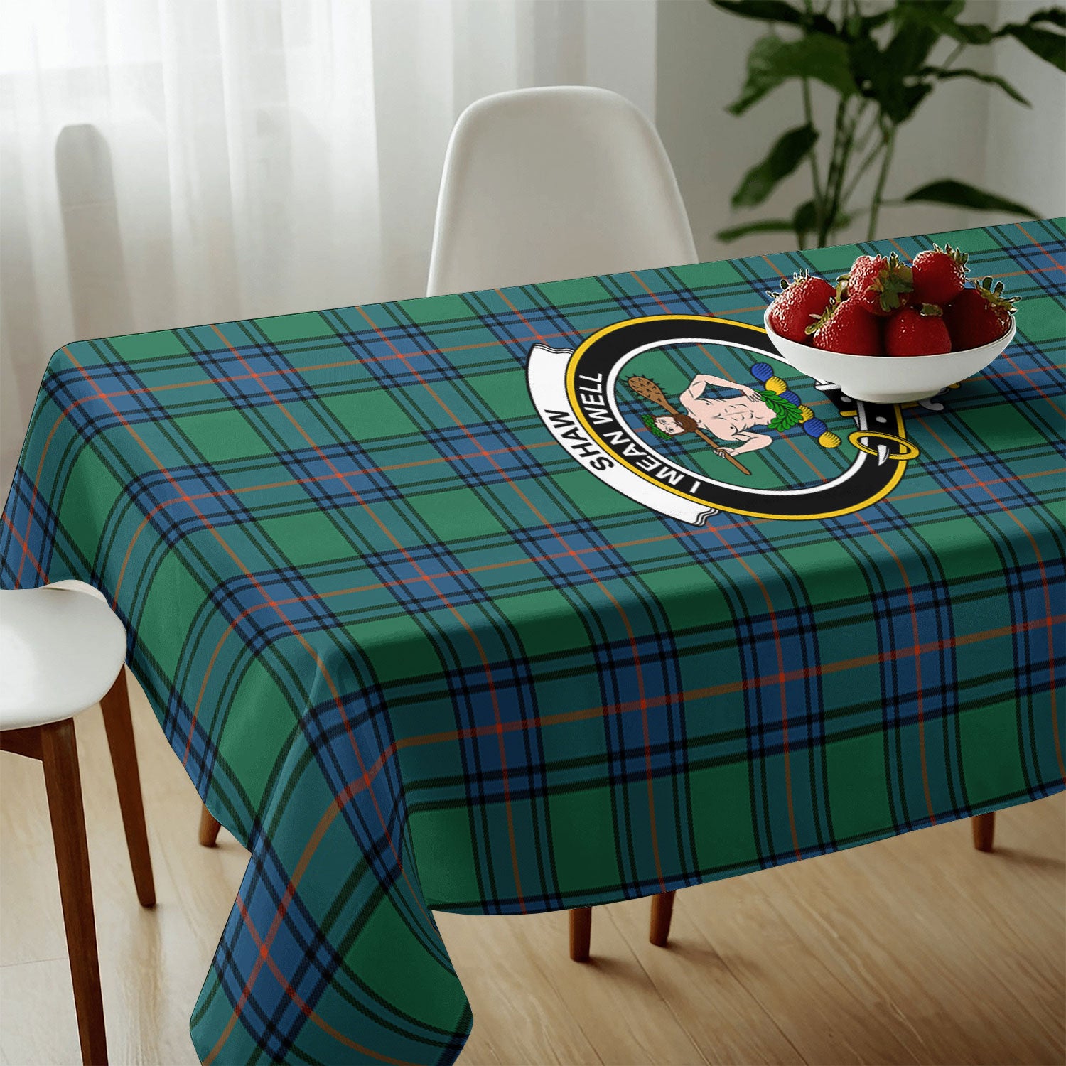 Shaw (of Sauchie) Ancient Tartan Crest Tablecloth