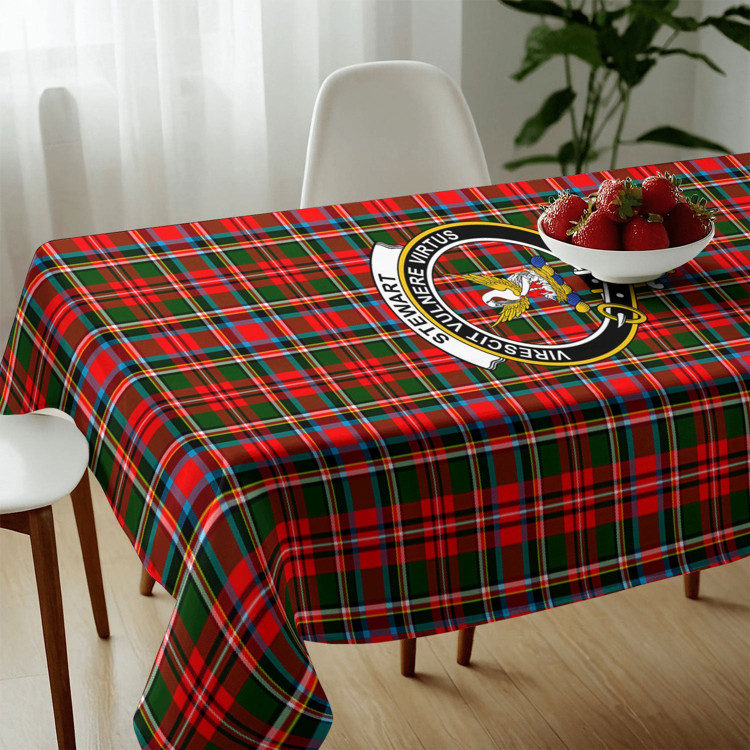 Stewart Royal Tartan Crest Tablecloth