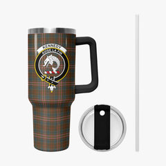 Kennedy Weathered Tartan Crest 40 oz Insulated Tumbler with Handle