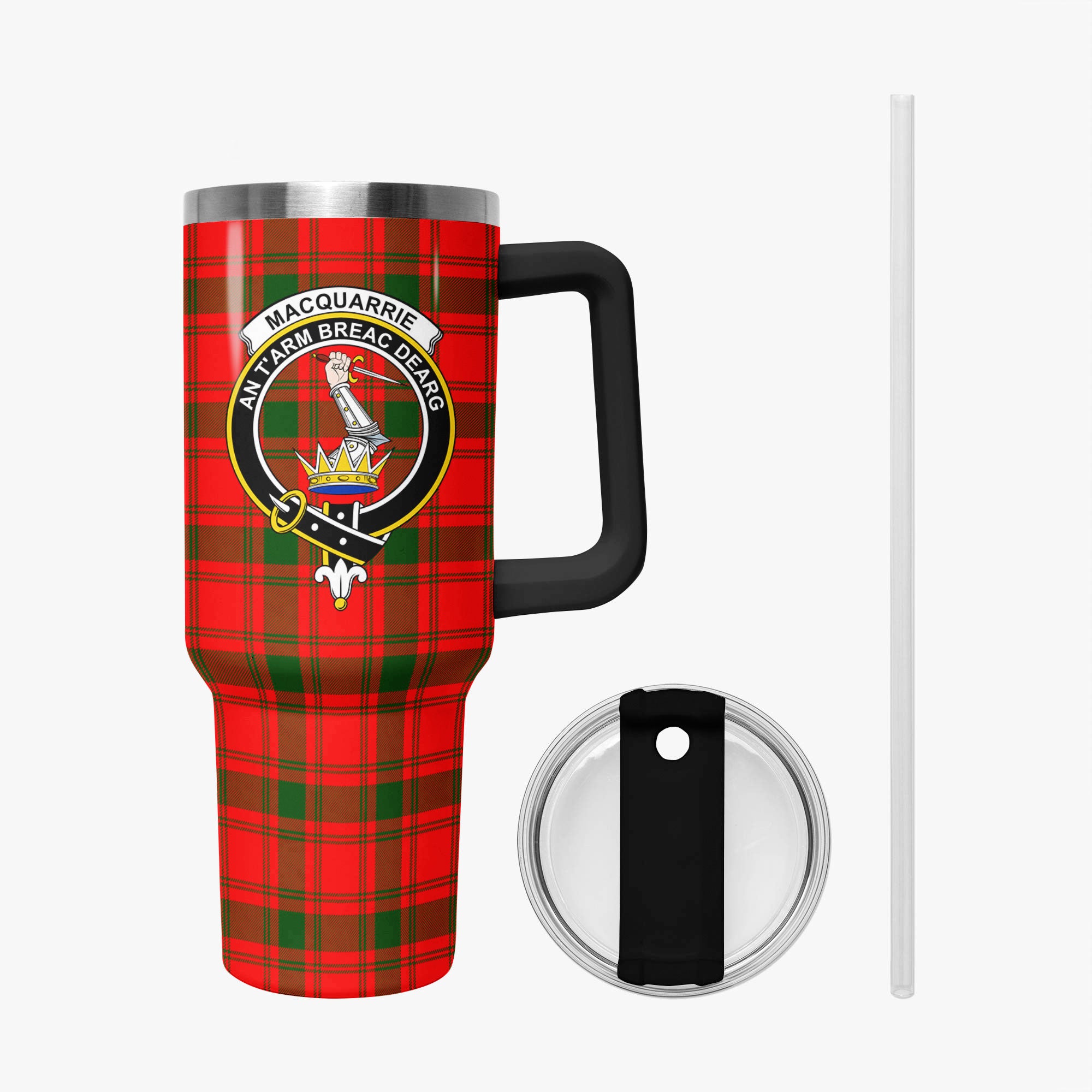 MacQuarrie Tartan Crest 40 oz Insulated Tumbler with Handle