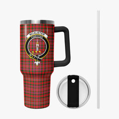 McAlister Modern Tartan Crest 40 oz Insulated Tumbler with Handle