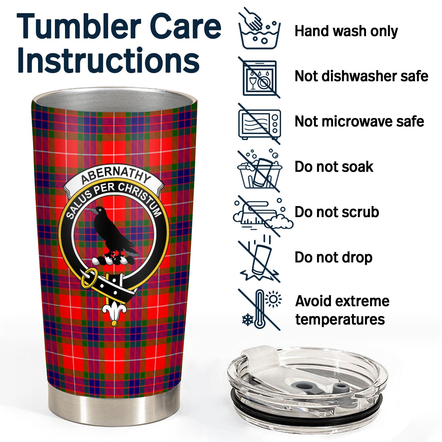 Abernathy Tartan Crest Tumbler