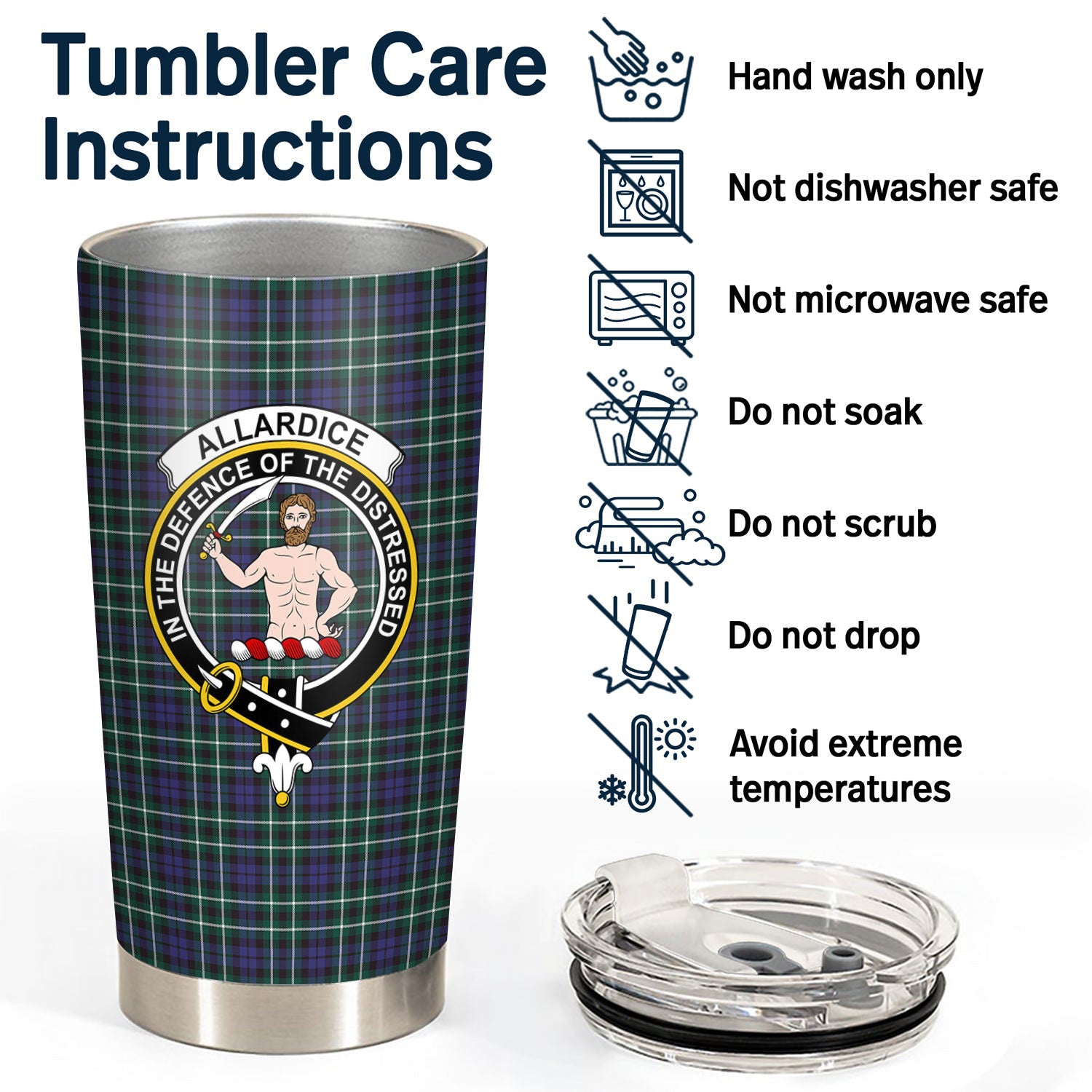 Allardice Tartan Crest Tumbler