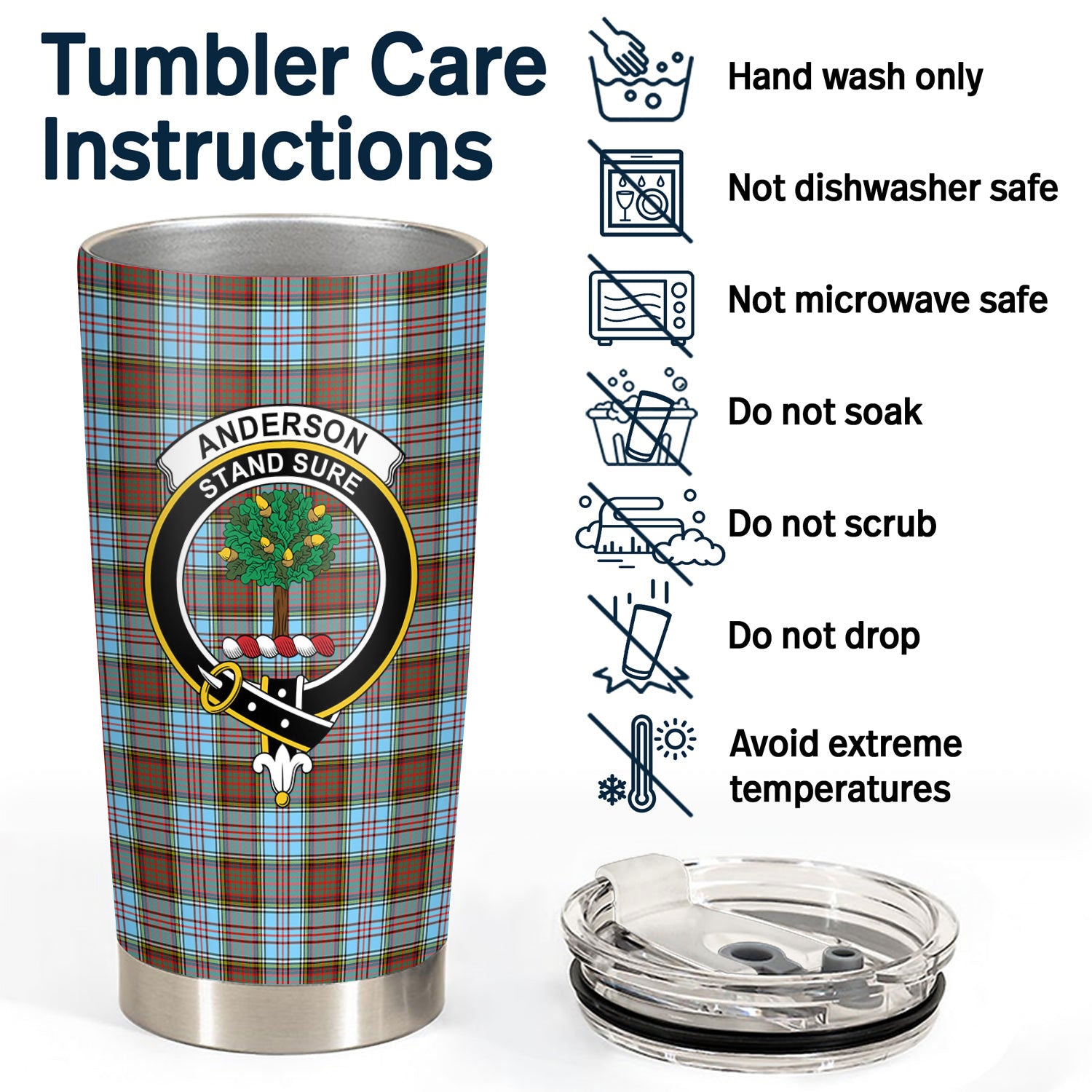 Anderson Ancient Tartan Crest Tumbler