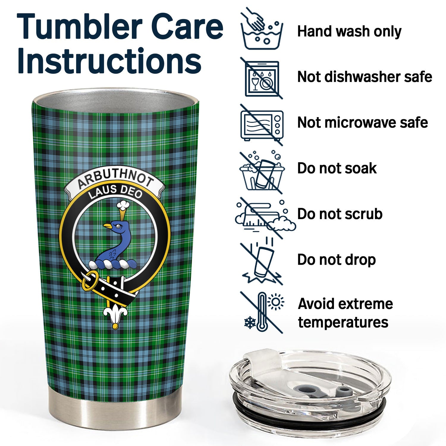 Arbuthnot Ancient Tartan Crest Tumbler