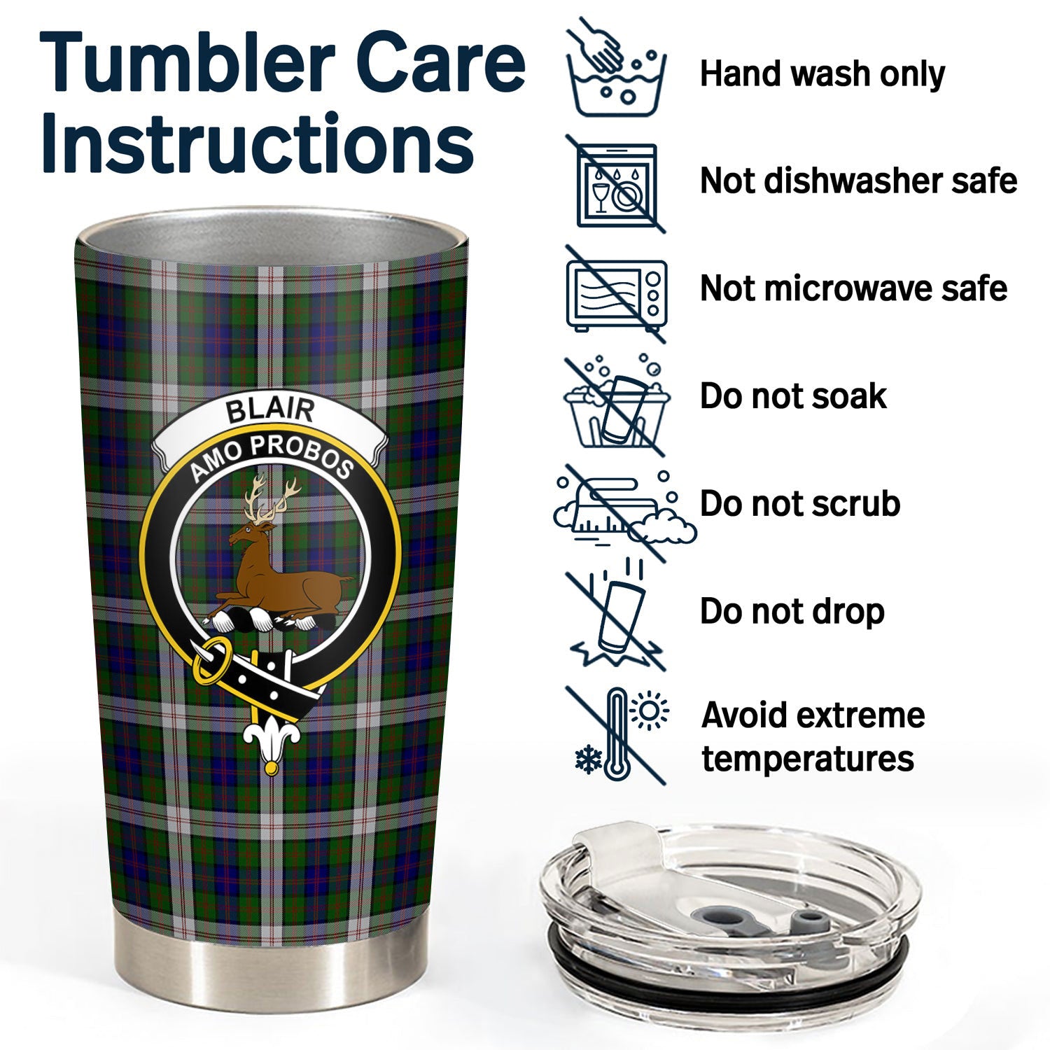 Blair Dress Tartan Crest Tumbler