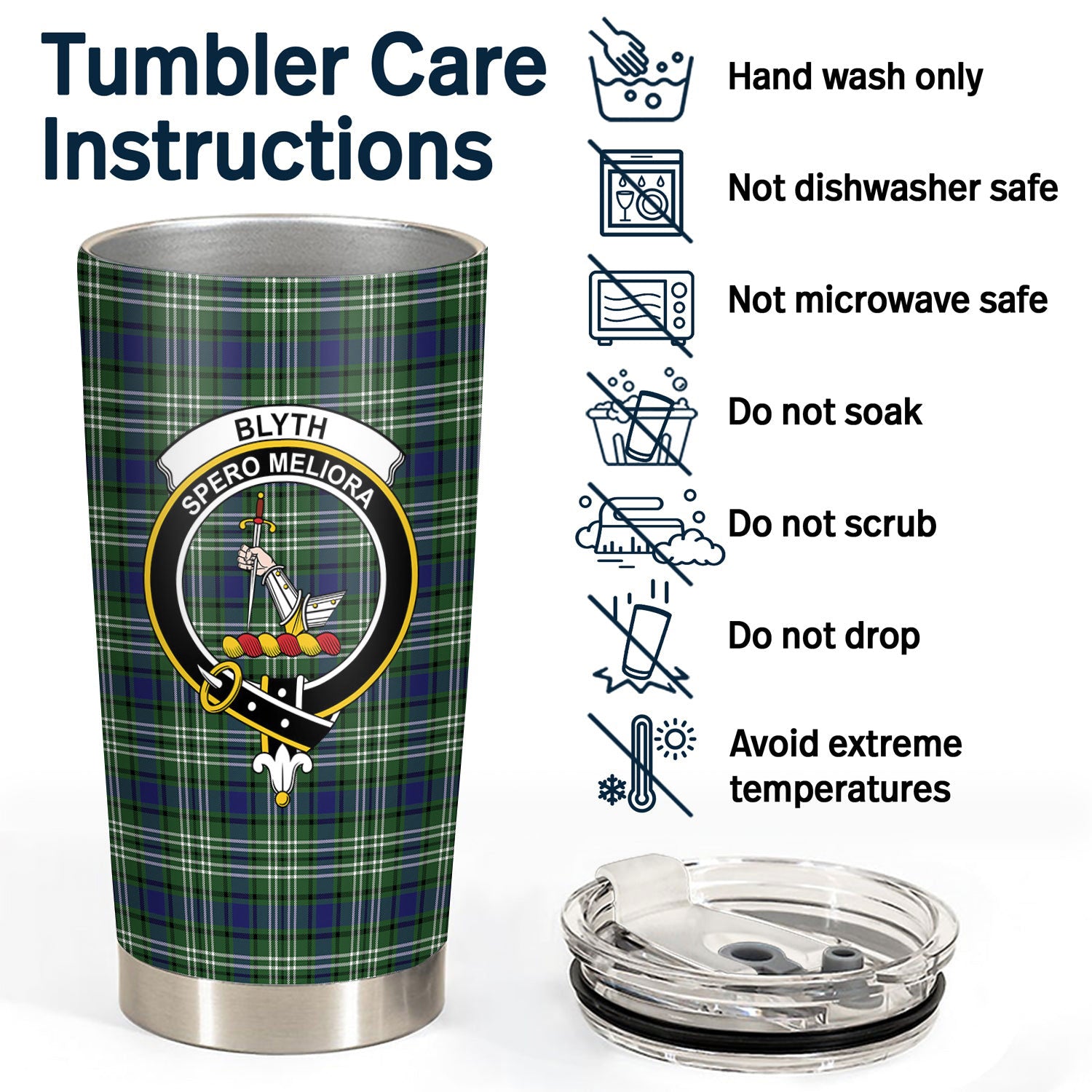 Blyth Tartan Crest Tumbler