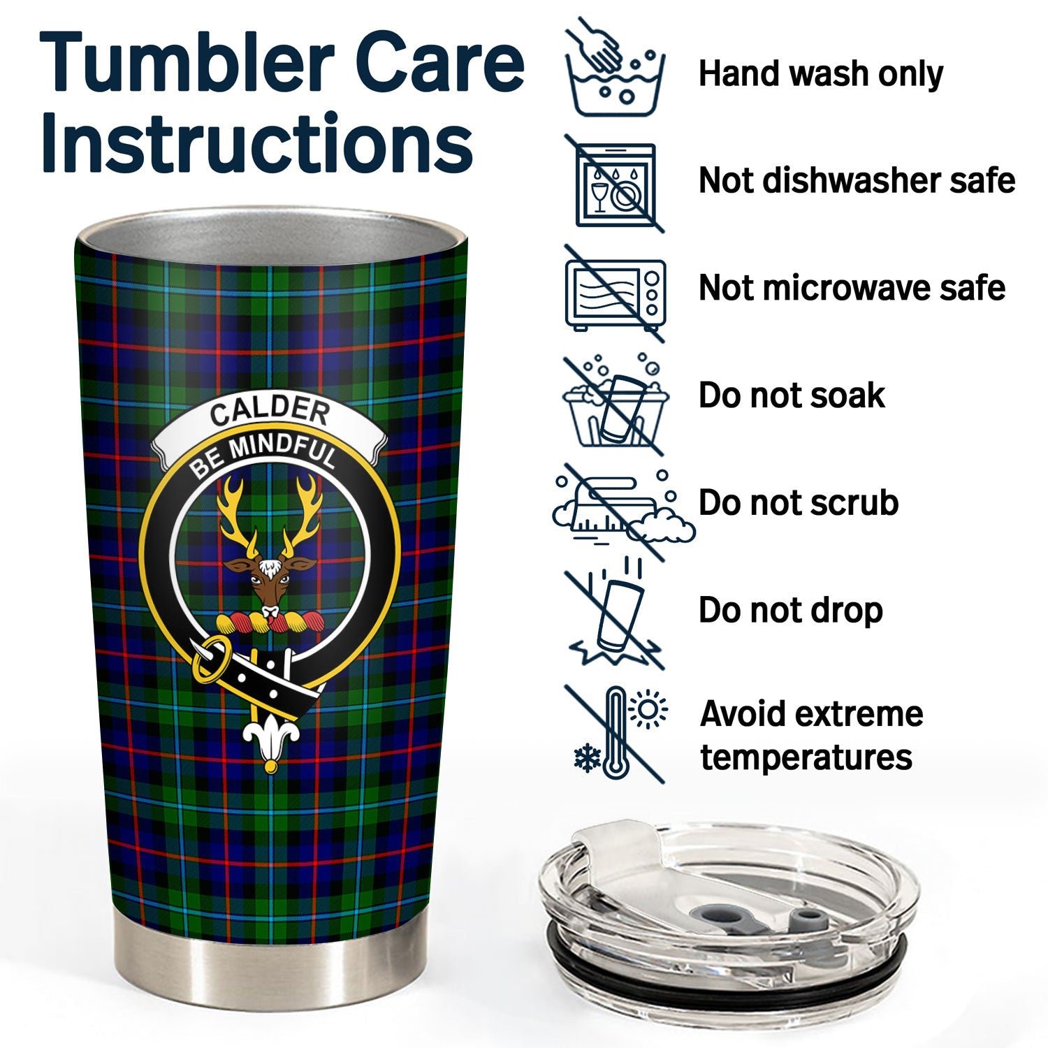 Calder Tartan Crest Tumbler