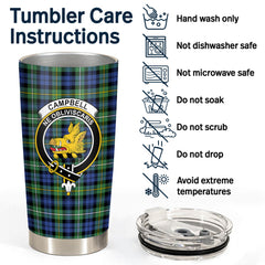 Campbell Argyll Ancient Tartan Crest Tumbler