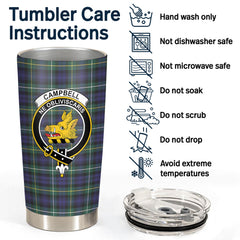 Campbell Argyll Modern Tartan Crest Tumbler