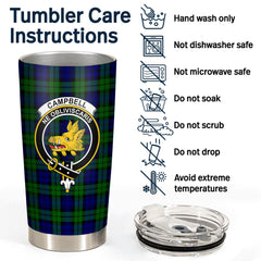 Campbell Modern Tartan Crest Tumbler