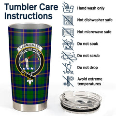 Carmichael Modern Tartan Crest Tumbler