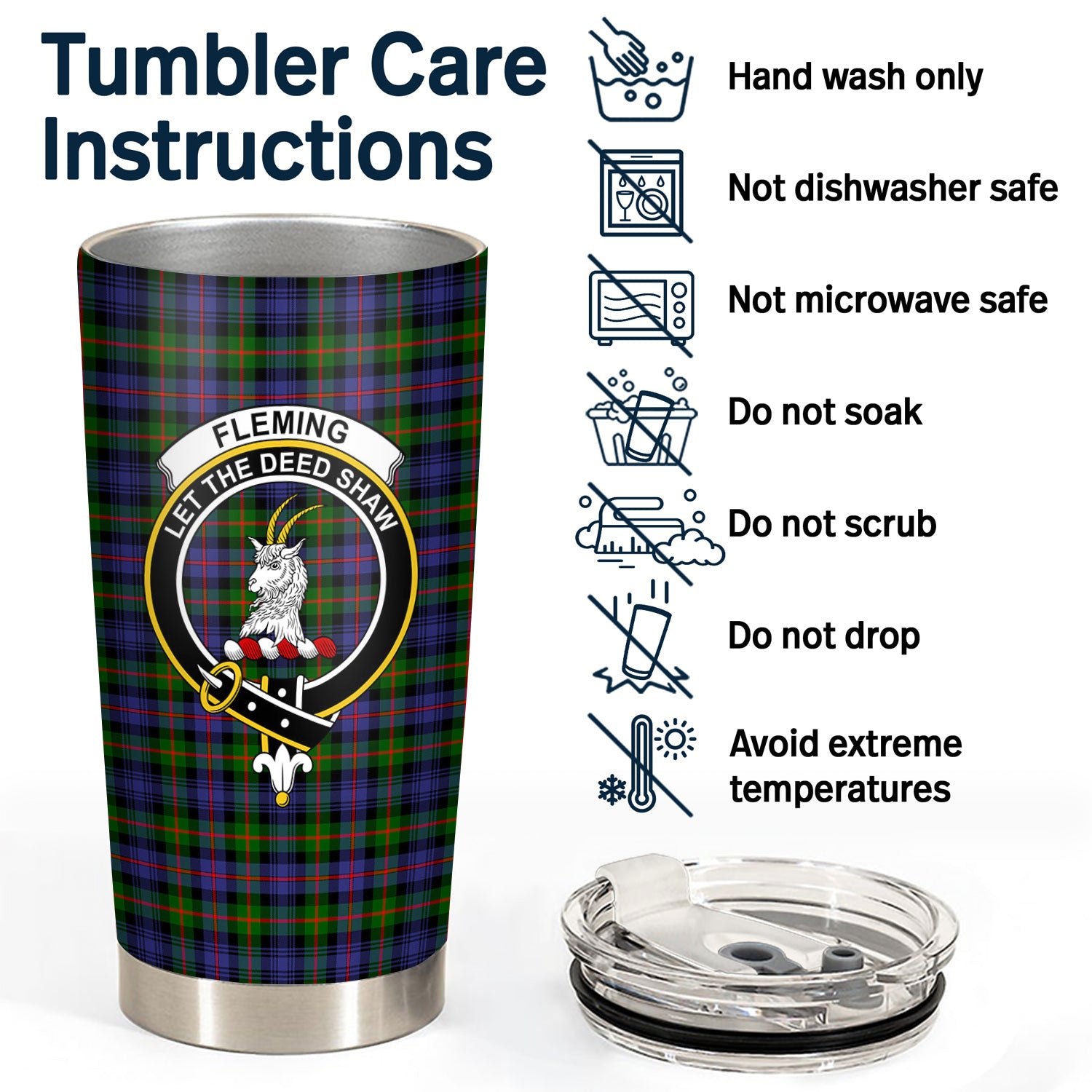 Fleming Tartan Crest Tumbler