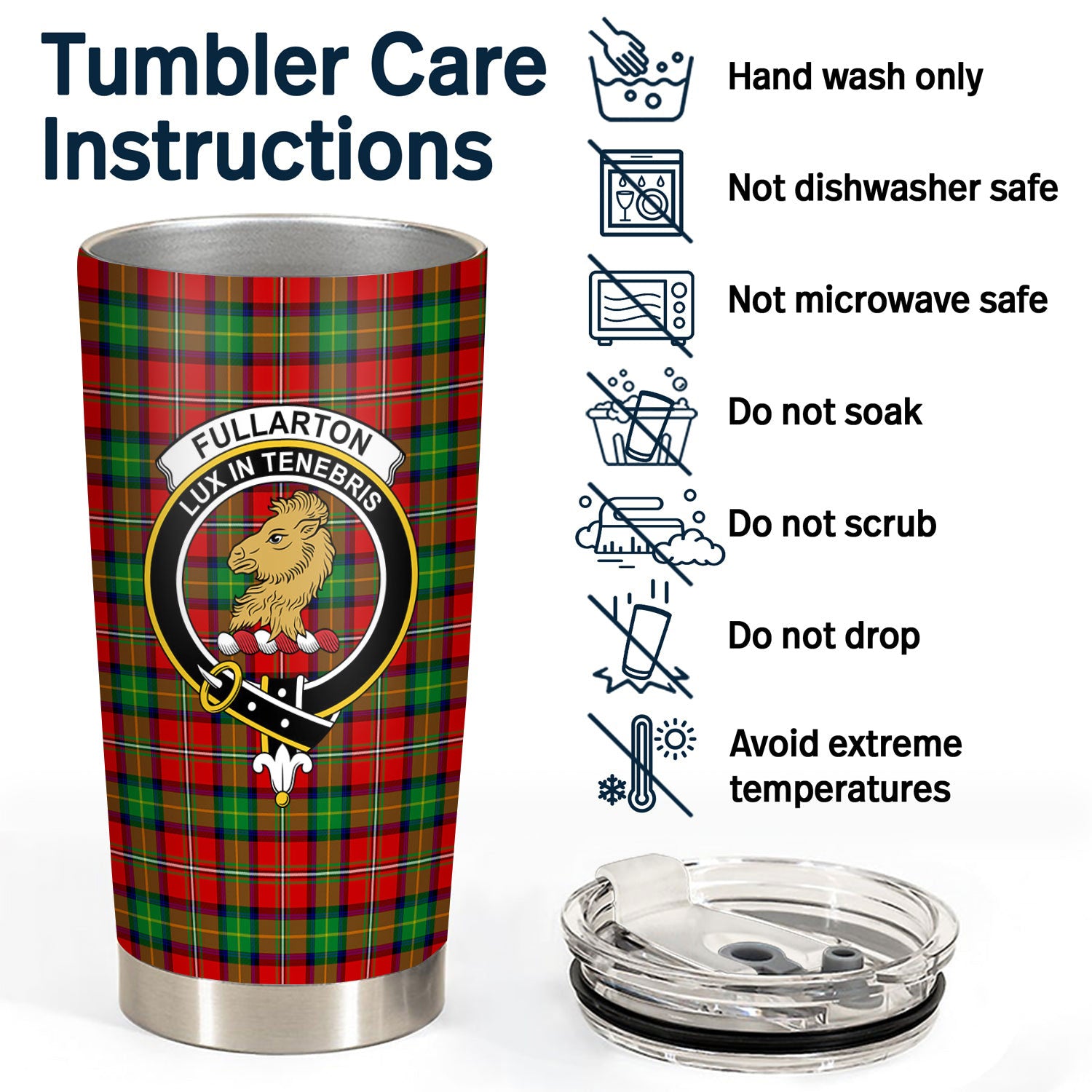 Fullarton Tartan Crest Tumbler