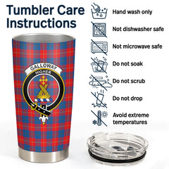 Galloway Red Tartan Crest Tumbler