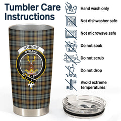 Gordon Weathered Tartan Crest Tumbler