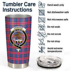 Graham of Menteith Red Tartan Crest Tumbler