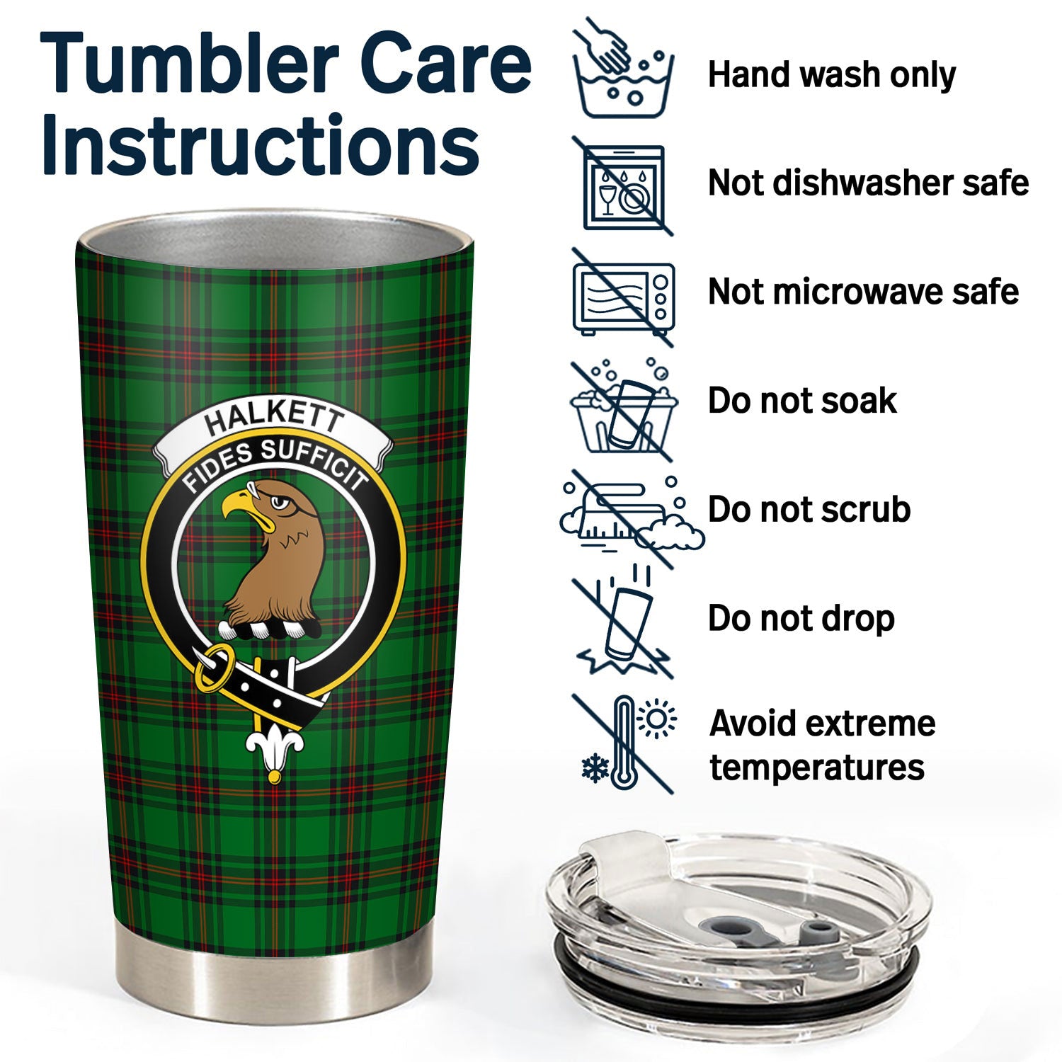 Halkett Tartan Crest Tumbler