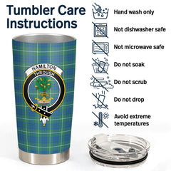 Hamilton Hunting Ancient Tartan Crest Tumbler