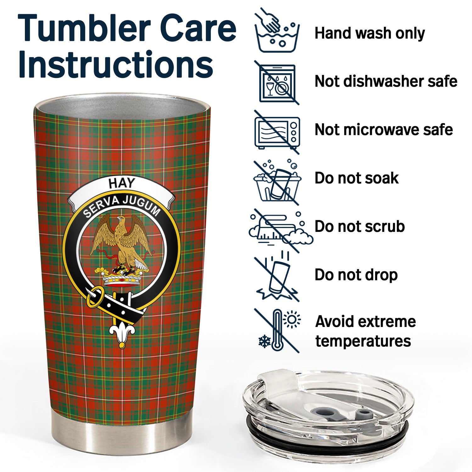 Hay Ancient Tartan Crest Tumbler