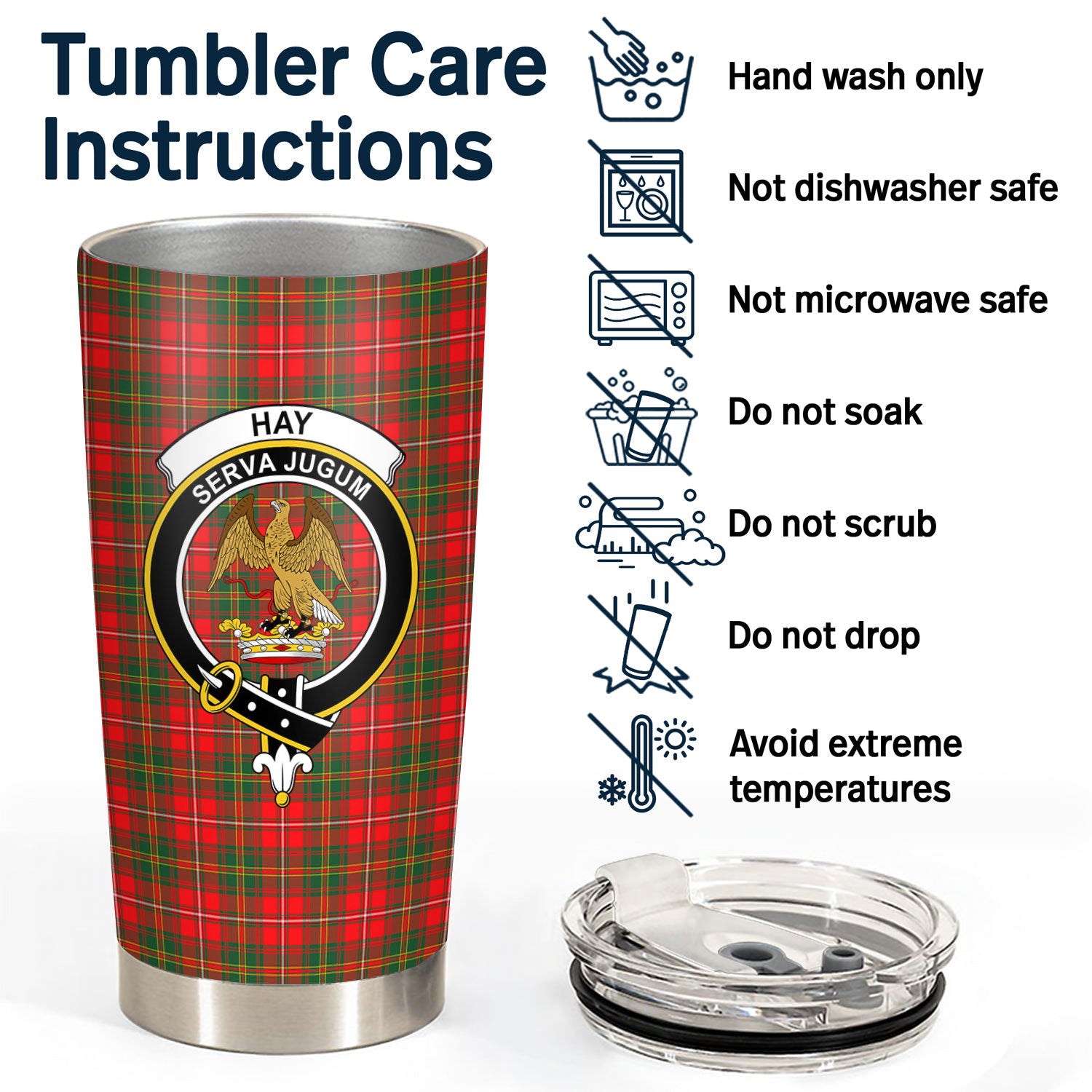 Hay Modern Tartan Crest Tumbler