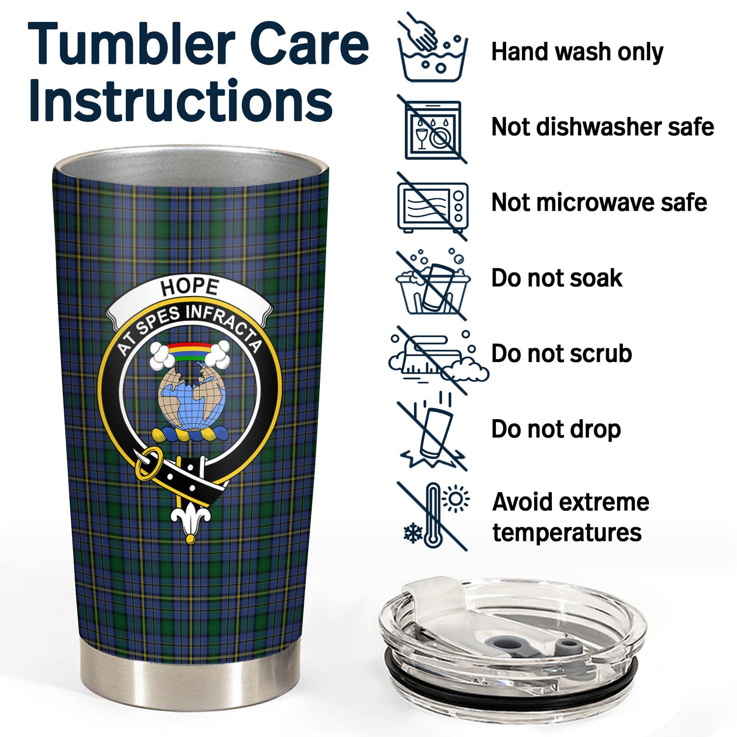 Hope Tartan Crest Tumbler