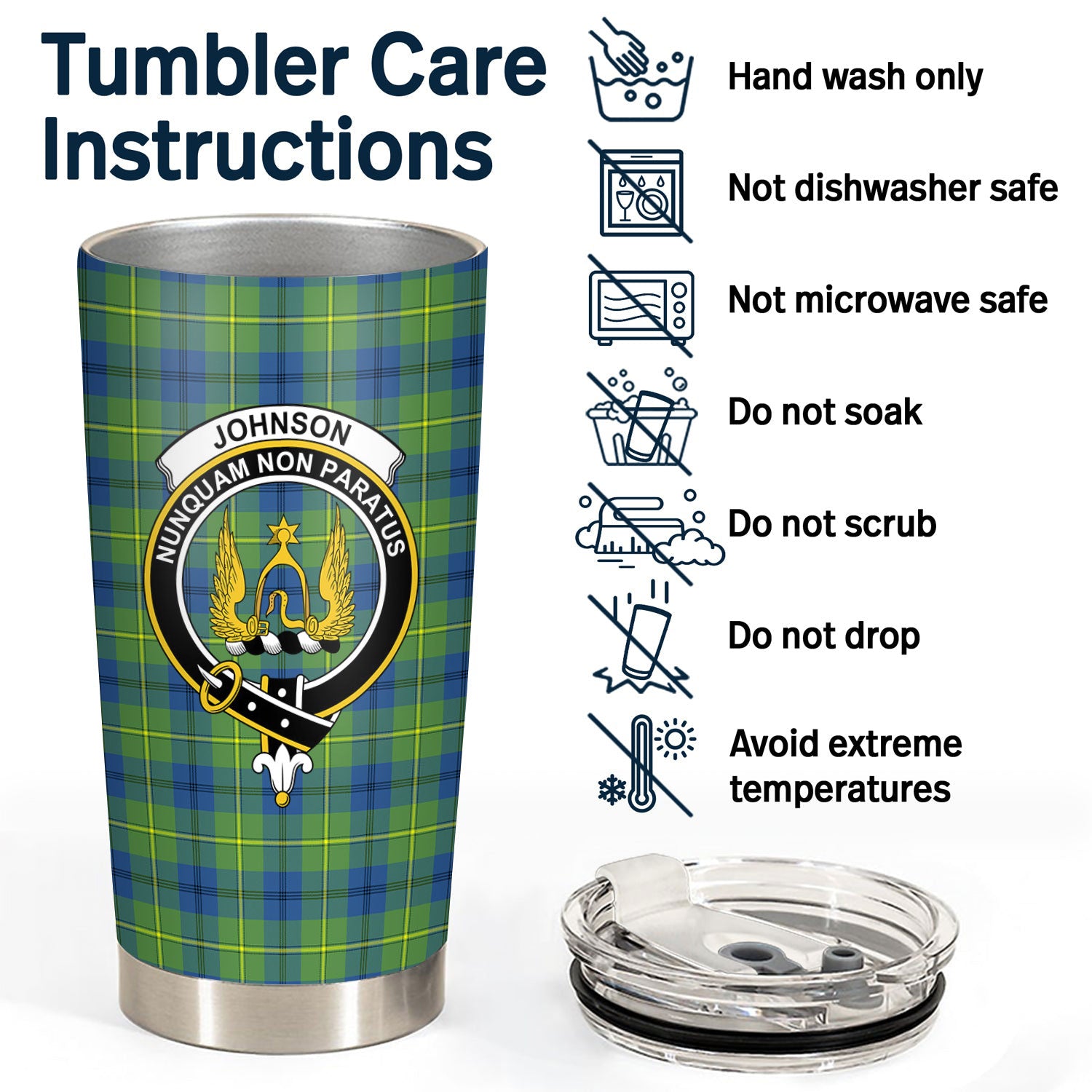 Johnson Ancient Tartan Crest Tumbler