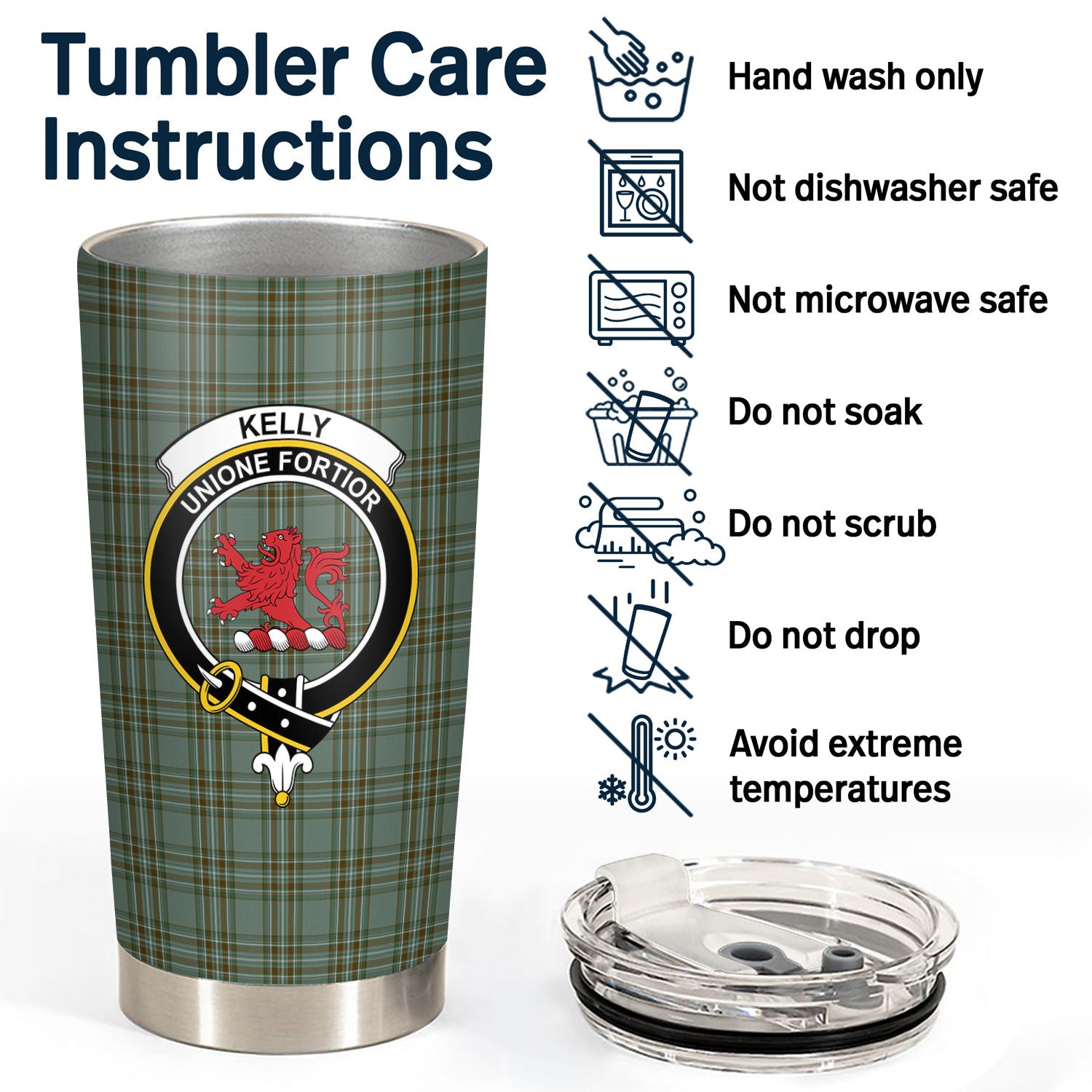 Kelly Dress Tartan Crest Tumbler