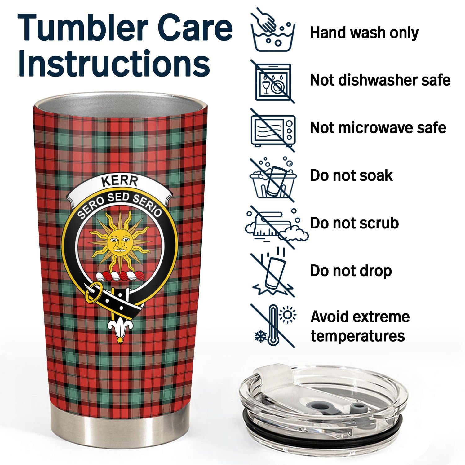 Kerr Ancient Tartan Crest Tumbler