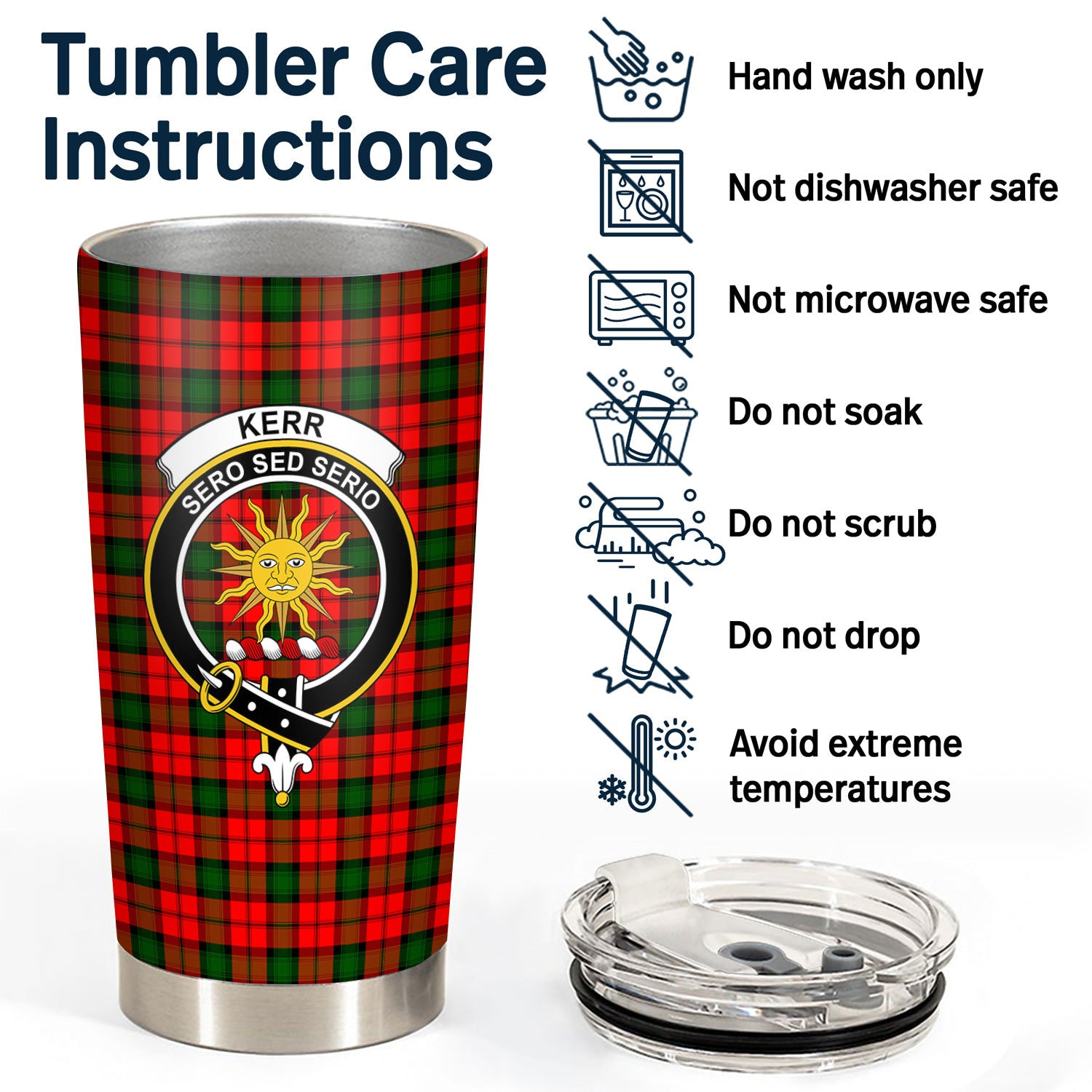 Kerr Modern Tartan Crest Tumbler