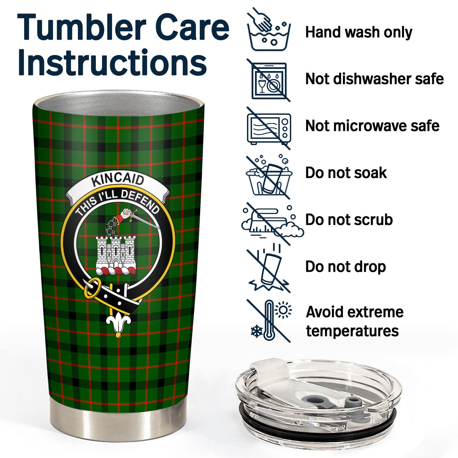 Kincaid Tartan Crest Tumbler