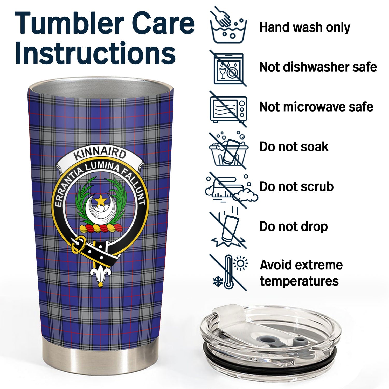 Kinnaird Tartan Crest Tumbler