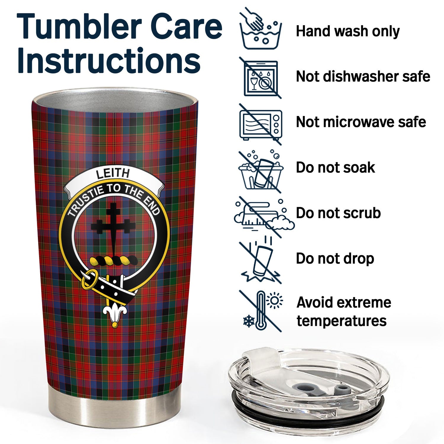 Leith Tartan Crest Tumbler