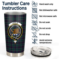 Leslie Hunting Modern Tartan Crest Tumbler