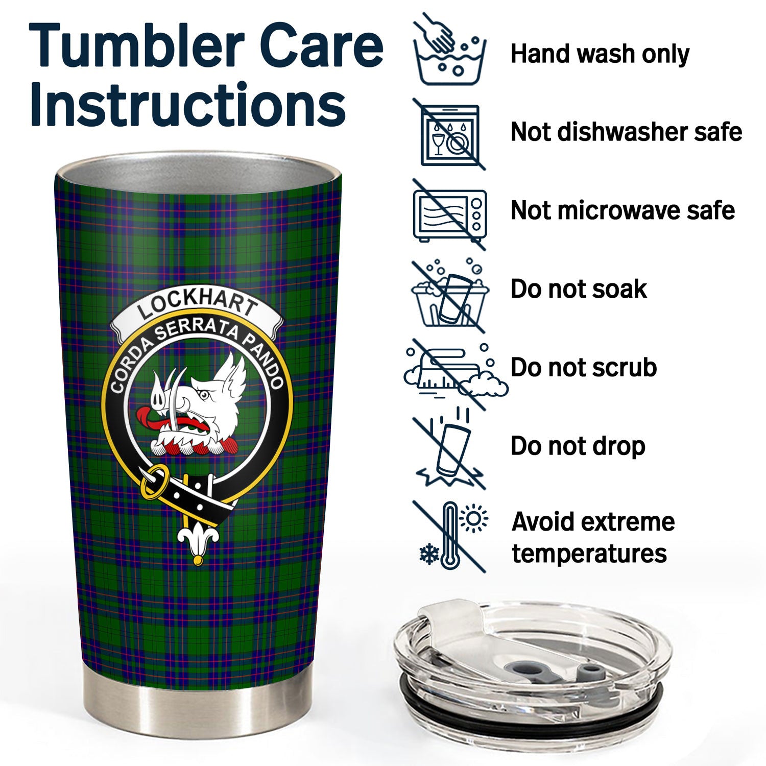 Lockhart Modern Tartan Crest Tumbler