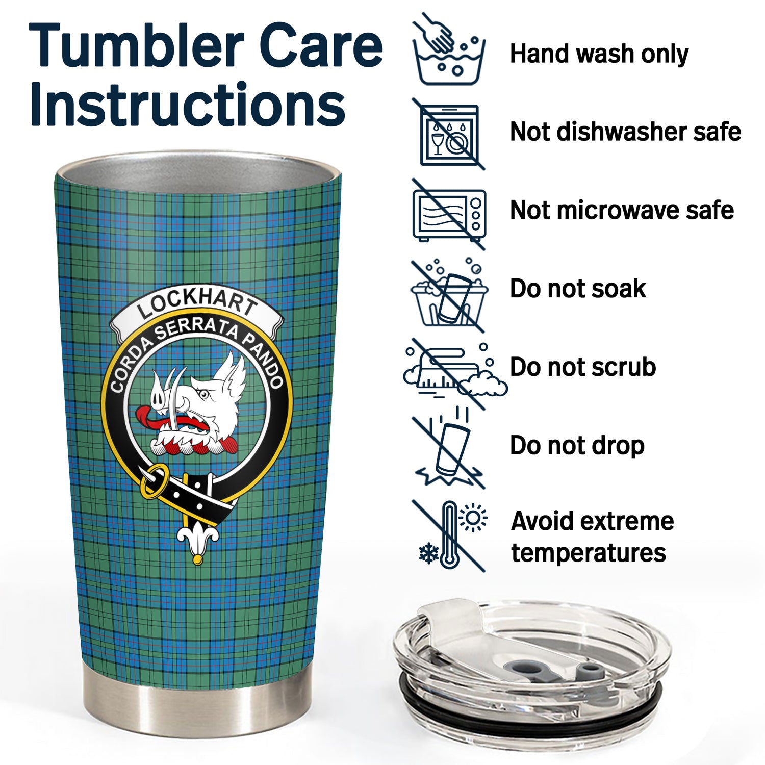 Lockhart Tartan Crest Tumbler